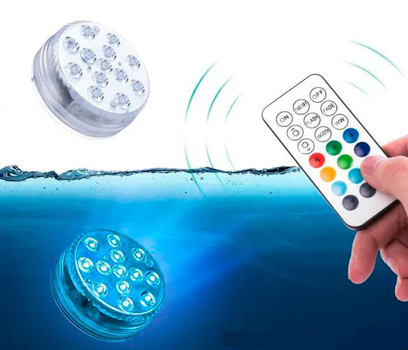 Iluminación RGB para piscinas - Inalámbrico con control remoto