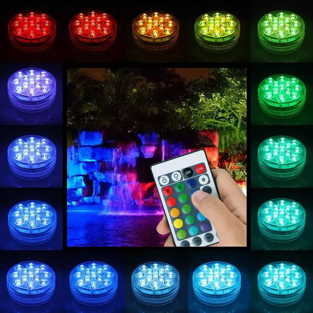 Iluminación RGB para piscinas - Inalámbrico con control remoto